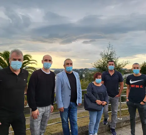 Xos&eacute; Luis Penas xunto con voceiros municipais do BNG na comarca do EUME
