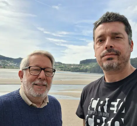 Mon Fern&aacute;ndez e Xos&eacute; A. Rodr&iacute;guez, portavoz municipal do BNG e Tenente Alcalde en Cedeira